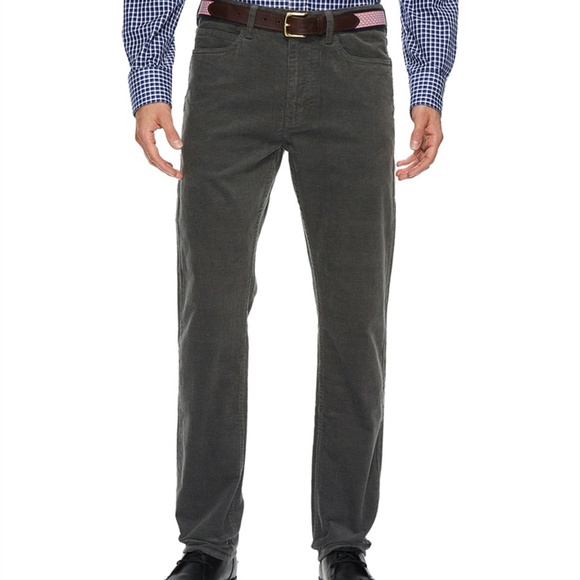 VINEYARD VINES 28 x 30 Charcoal Corduroy Straight Leg Pants - Picture 1 of 7